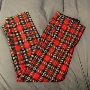 Cameron slim crop pant in tartan two-way stretch wool